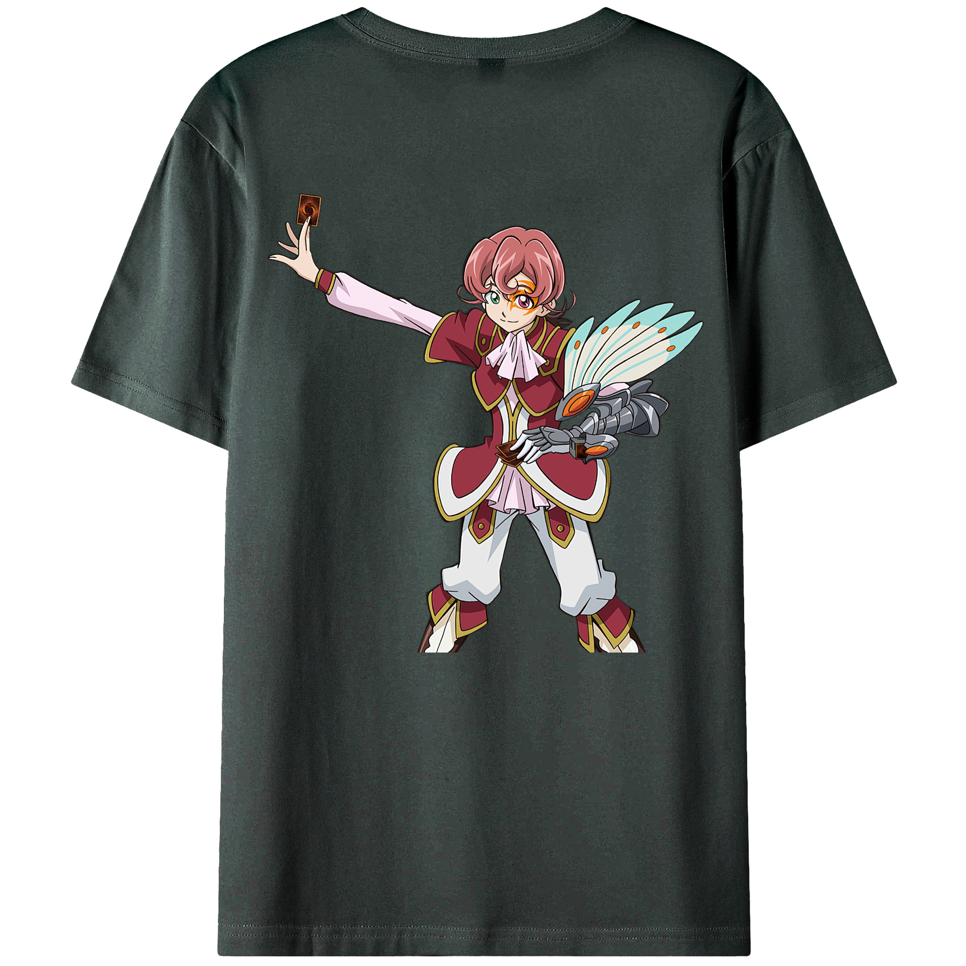 （画像用） 遊☆戯☆王 Yu-Gi-Oh! 綿100％ メンズ半袖Tシャツ（バックプリント） 通気性